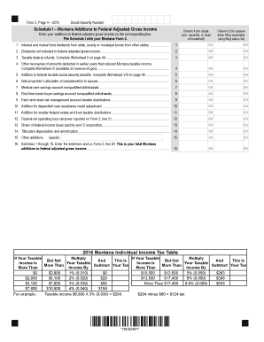 Individual Filing Status Montana Department of Revenue  Form