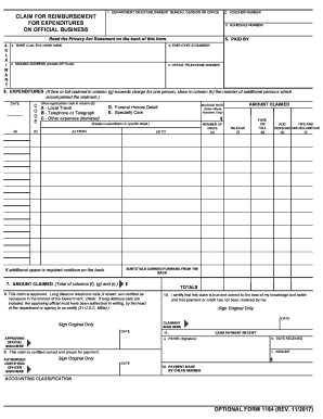  Sf 1164 Fillable PDF 2017-2024