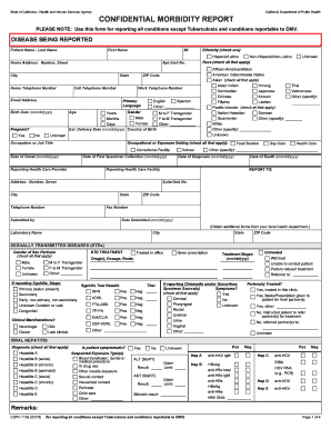  California Morbidity Report Form 2018-2024