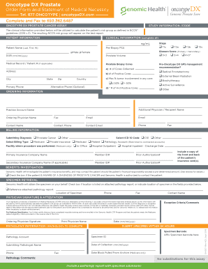 Oncotype Dx Order Form PDF