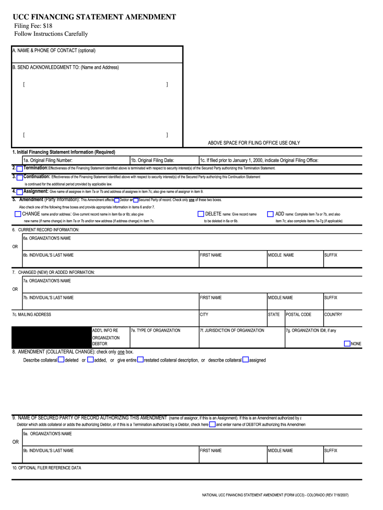  Ucc Termination Form 2007-2024