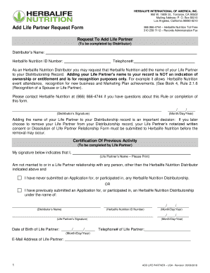 Myherbalife  Form