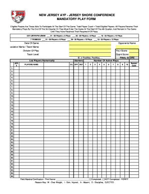 MPR Form PDF NJAYF Jersey Shore Jsayf