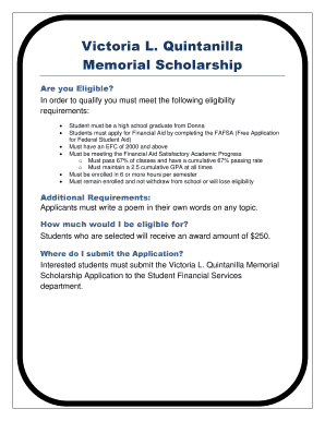 Victoria L Quintanilla Memorial Scholarship South Texas College Studentservices Southtexascollege  Form