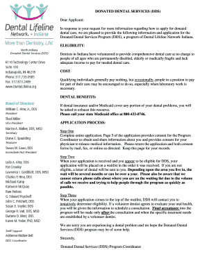 Dental Lifeline Network  Form