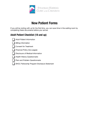 New Patient Paperwork for Medical Office  Form