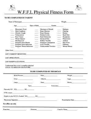 Wffl Physical Form