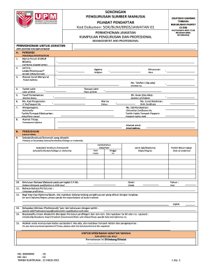 Borang Permohonan Jawatan Kumpulan Pelaksana Sok Bum Br03 Jawatan 02  Form