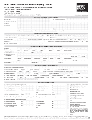 Hdfc Motor Claim Form