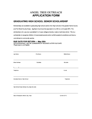 Angel Tree Application Form