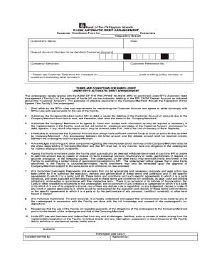 E LINK AUTOMATIC DEBIT ARRANGEMENT  Form