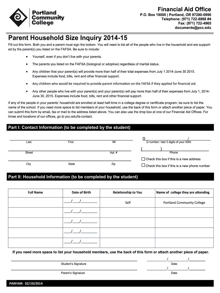  Parent Household Size Inquiry 15 Portland Community College Pcc 2014-2023