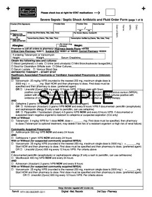 Sample of an Antimicrobial Order Form