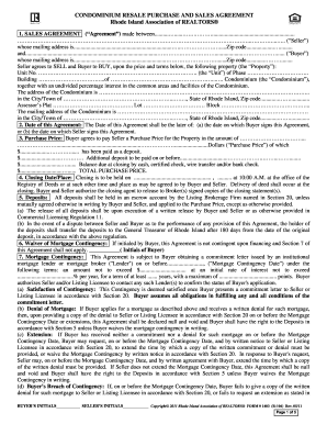 Contract to Sell Condominium Unit Sample Form