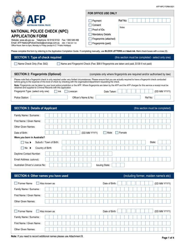 Npc Form