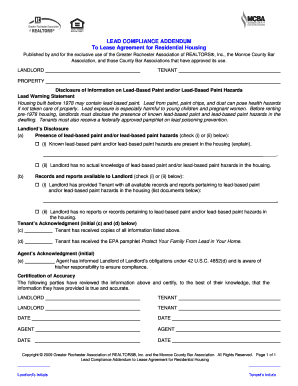 Lead Paint Disclosure Form Word Format Lease