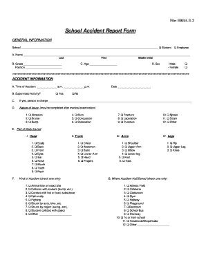 School Accident Report Form Images Pcmac