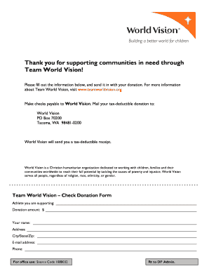 World Vision Forms