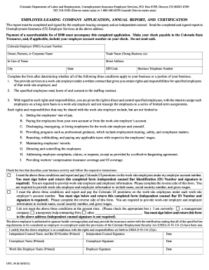 Colorado Employee Report  Form