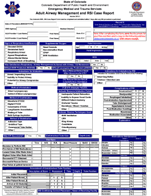 Adult RSI Case Report Form Colorado Gov Colorado