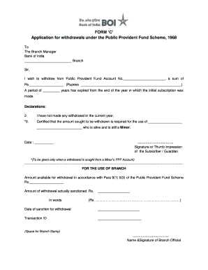 Ppf Withdrawal Form