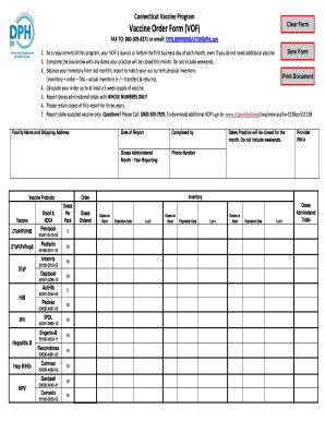  State of Ct Vaccine Order Form 2014