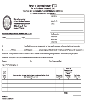 Form ST77 Connecticut Office of the State Treasurer