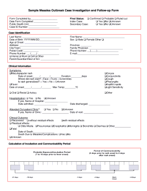 Case Investigation Form Sample