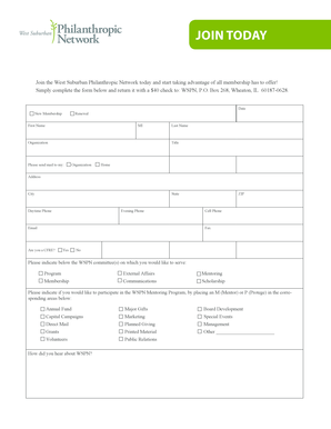 Simply Complete the Form below and Return it with a $40 Check to WSPN, P Wspn Wildapricot