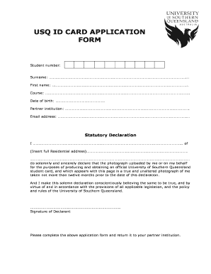 National ID Application Form PDF