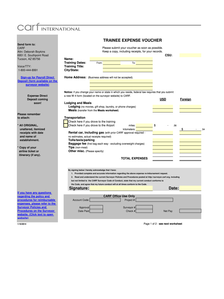  Travel Voucher Template 2014-2024