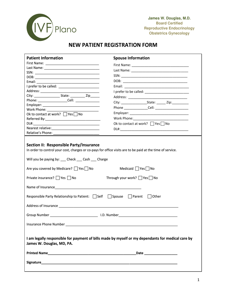 Ivf Registration Form