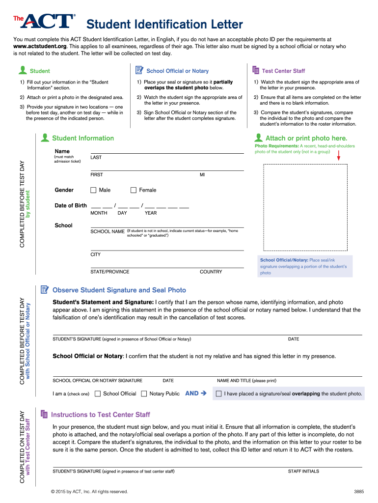 Act Identification Form