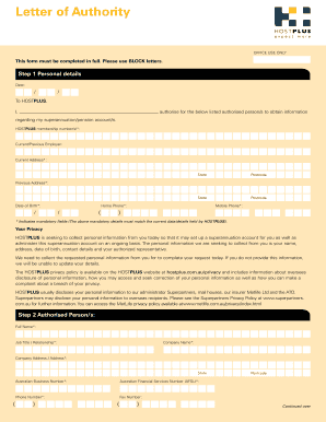  Hostplus Third Party Authority 2014