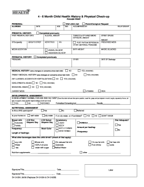 Health Checkup Format