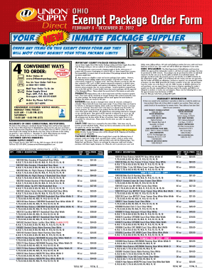 Ohioinmatepackages  Form