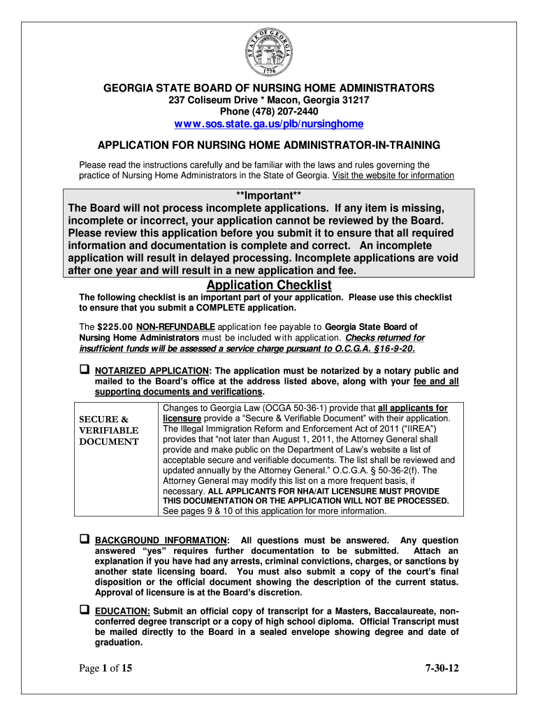 Get and Sign Administrator in Training Program Georgia  Form