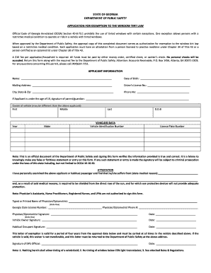  Tennessee Window Tint Exemption Form 2014