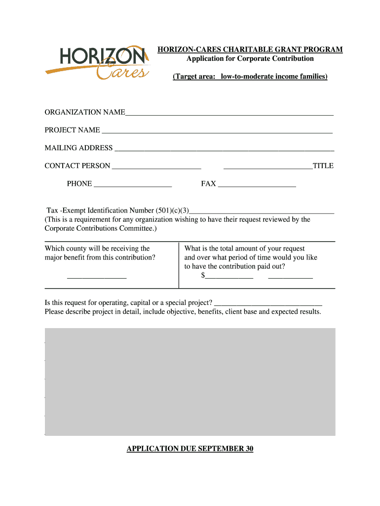 Community Bank Grant Application  Form