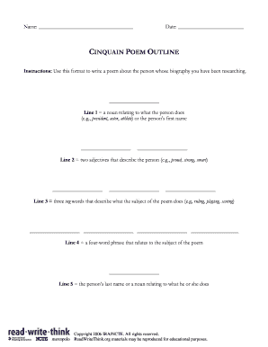 Poem Outline  Form