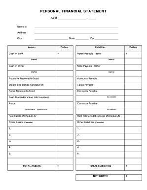 Financial Statement Sample PDF Form - Fill Out and Sign Printable PDF  Template | signNow