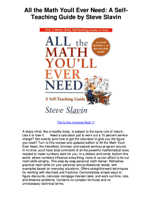 All the Math You&#039;ll Ever Need PDF  Form