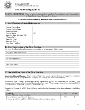 New Position Request Form