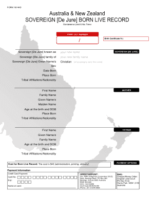 Blank Sovereign Born Application Form WordPress Com