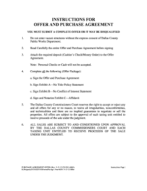  Purchase Agreement Instructions 2012-2024