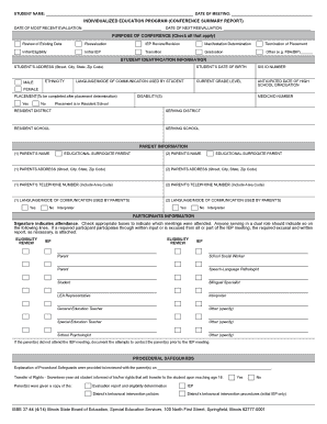  37 44 Series IEP Forms Illinois State Board of Education Isbe 2014-2024