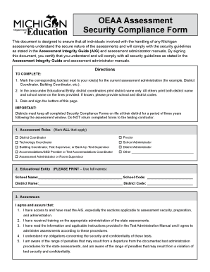 Oeaa Security Compliance Form