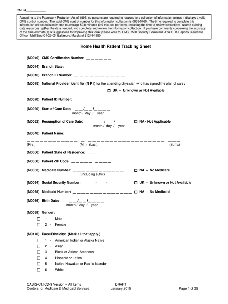 Oasis Form PDF