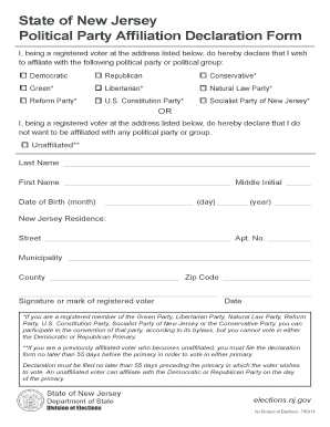 Party Declaration  Form