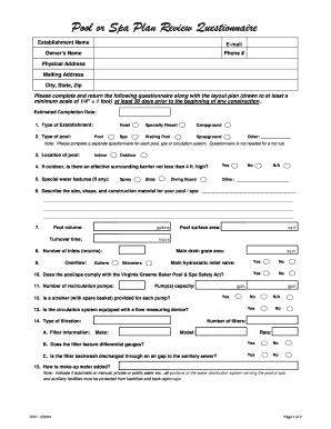 Spa Questionnaire for Clients  Form